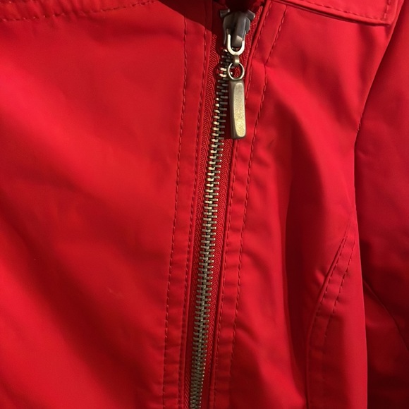 Red Rain Jacket with Removable Hood - Picture 2 of 9